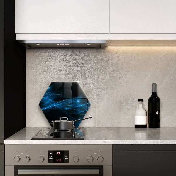 Deska szklana do kuchni Abstrakcja niebieski dym