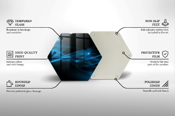 Deska szklana do kuchni Abstrakcja niebieski dym