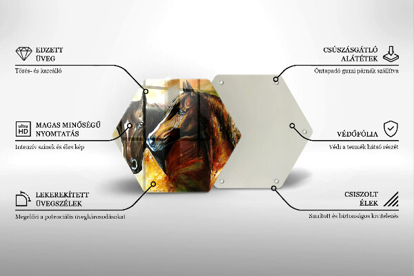 Deska kuchenna Zwierzęta konie