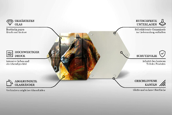 Deska kuchenna Zwierzęta konie