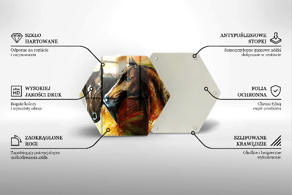 Deska kuchenna Zwierzęta konie