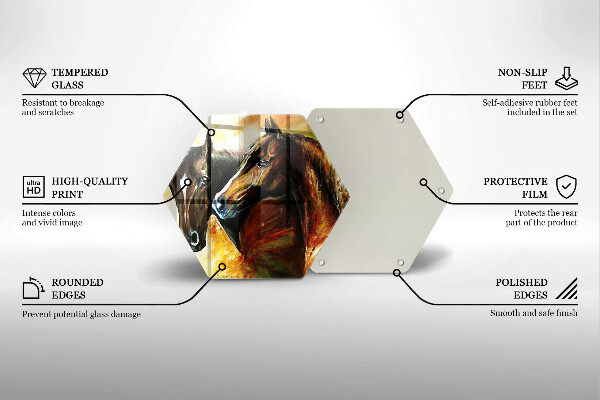 Deska kuchenna Zwierzęta konie
