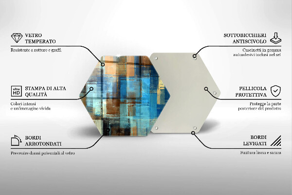 Deska szklana do kuchni Malowane tło