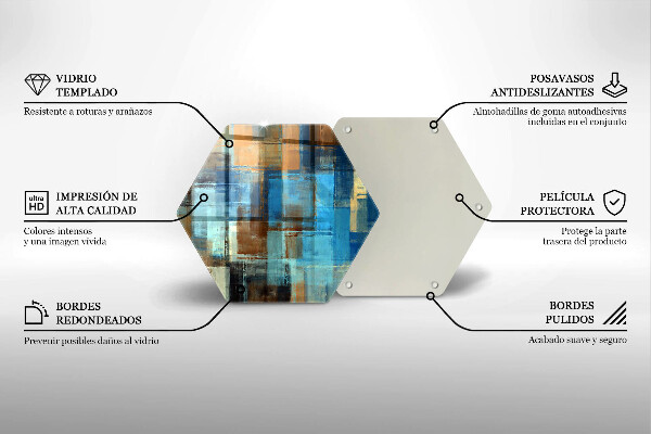 Deska szklana do kuchni Malowane tło
