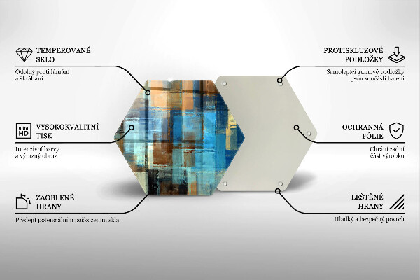 Deska szklana do kuchni Malowane tło