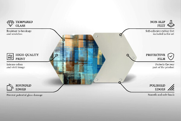 Deska szklana do kuchni Malowane tło