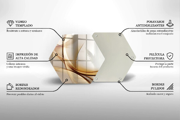 Deska szklana do kuchni Abstrakcja kształty