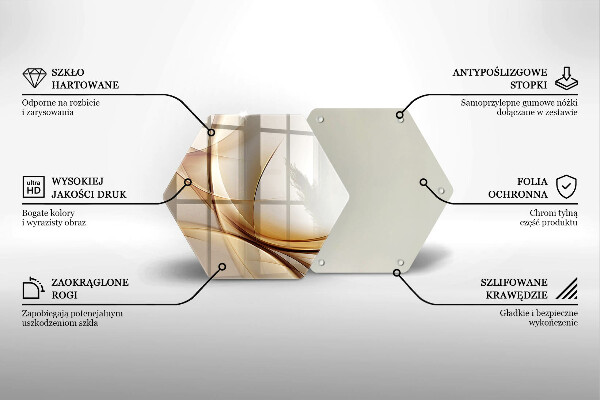 Deska szklana do kuchni Abstrakcja kształty