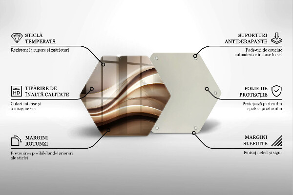 Deska szklana do kuchni Abstrakcja łagodne linie