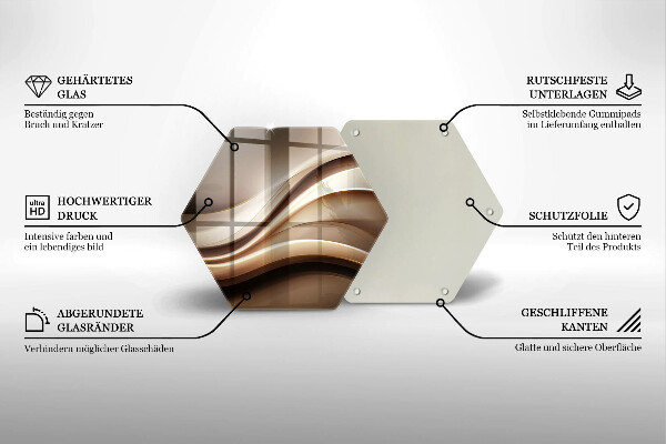 Deska szklana do kuchni Abstrakcja łagodne linie