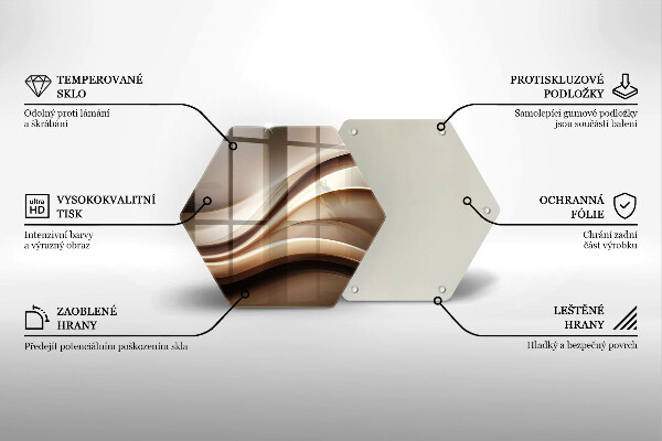 Deska szklana do kuchni Abstrakcja łagodne linie