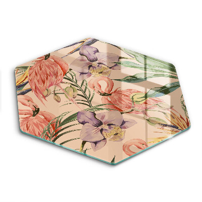 Deska kuchenna Ilustracja flamingi