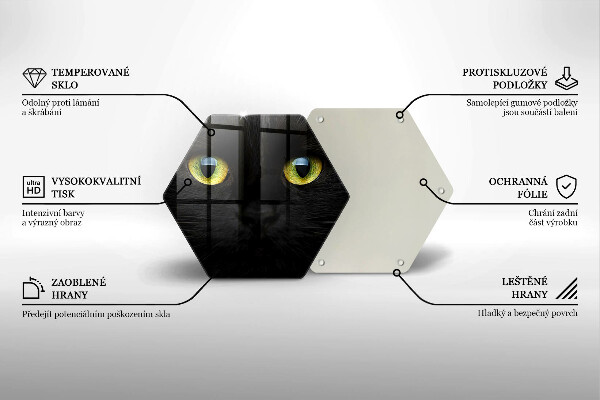 Deska szklana do kuchni Zwierzę kocie oczy