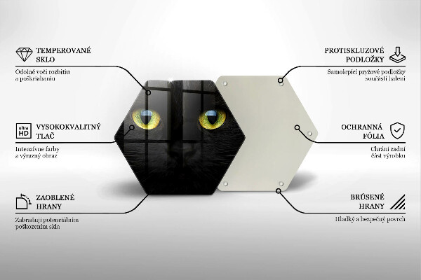 Deska szklana do kuchni Zwierzę kocie oczy