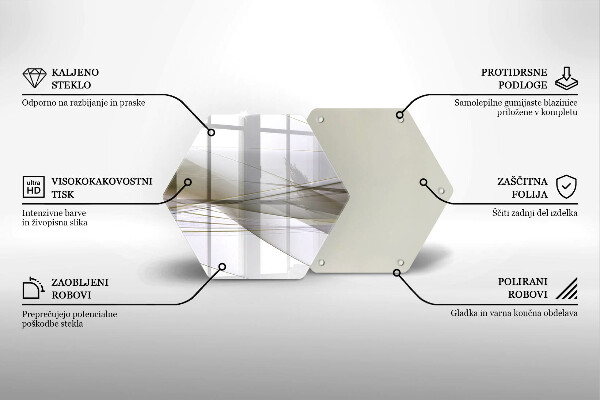Deska szklana do kuchni Abstrakcja linie design