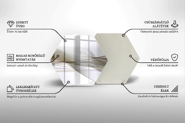 Deska szklana do kuchni Abstrakcja linie design