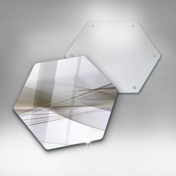 Deska szklana do kuchni Abstrakcja linie design