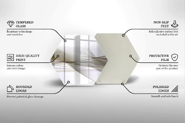 Deska szklana do kuchni Abstrakcja linie design