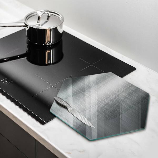 Deska szklana do kuchni Tekstura metal