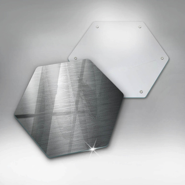 Deska szklana do kuchni Tekstura metal