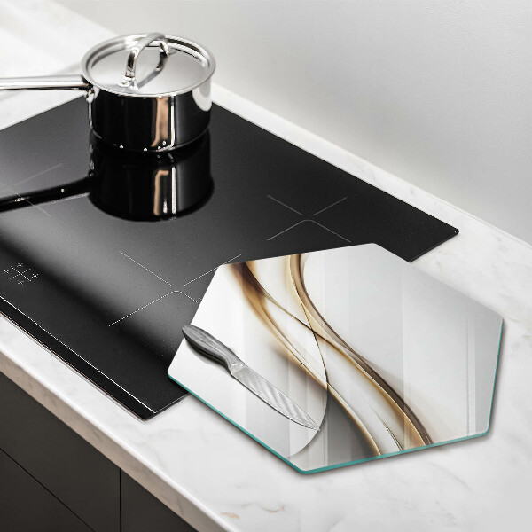 Deska szklana do kuchni Łagodne linie abstrakcja