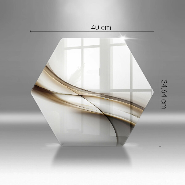 Deska szklana do kuchni Łagodne linie abstrakcja