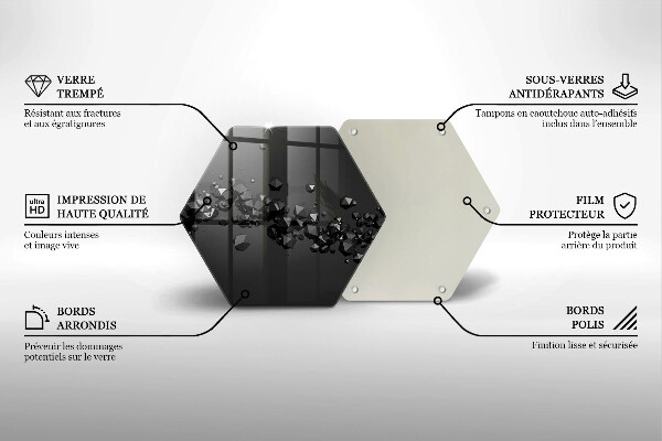 Deska szklana do kuchni Kształty 3D abstrakcja