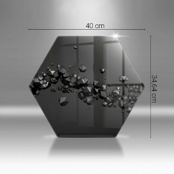 Deska szklana do kuchni Kształty 3D abstrakcja