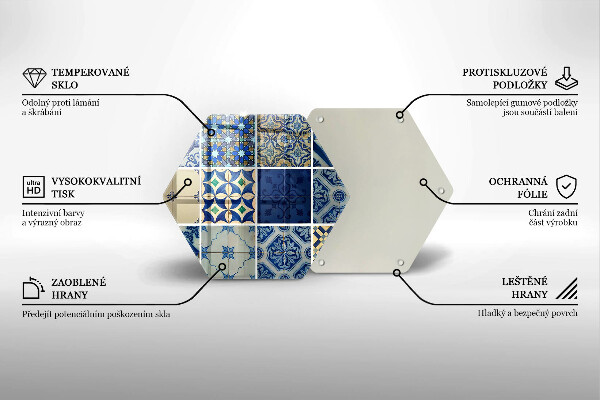 Deska szklana do kuchni Ozdobne kafelki płytki