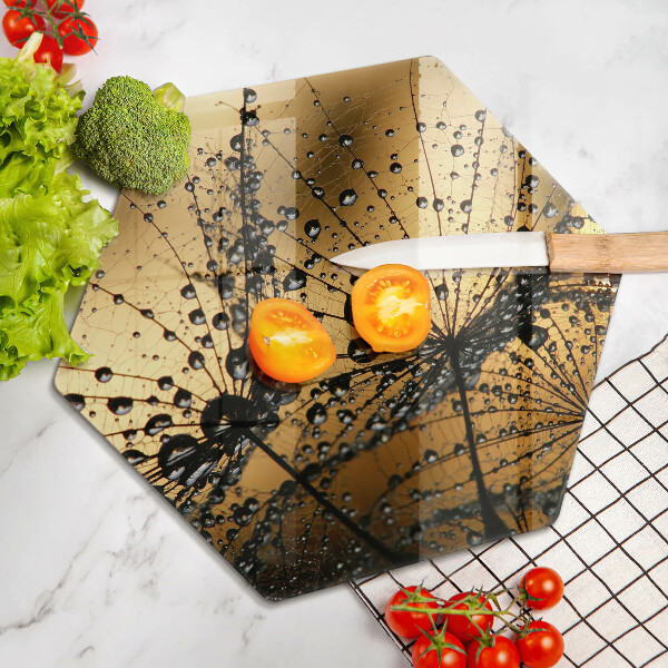 Deska szklana do kuchni Rosa i dmuchawce