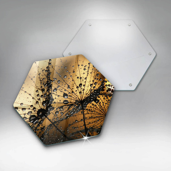 Deska szklana do kuchni Rosa i dmuchawce