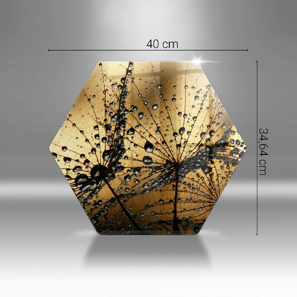 Deska szklana do kuchni Rosa i dmuchawce