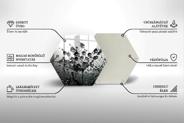 Deska szklana do kuchni Dmuchawce i rosa