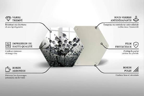 Deska szklana do kuchni Dmuchawce i rosa