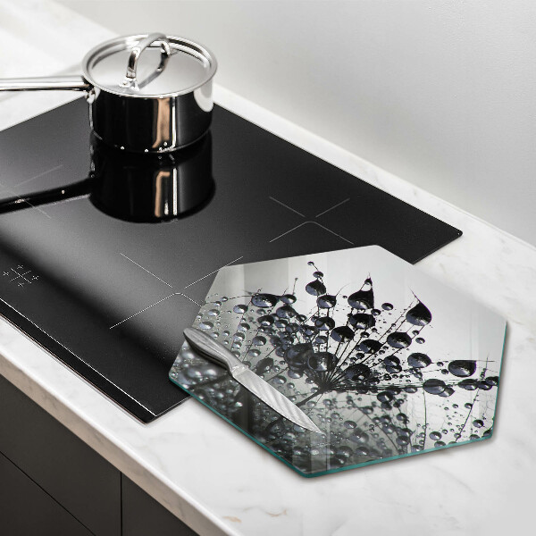 Deska szklana do kuchni Dmuchawce i rosa