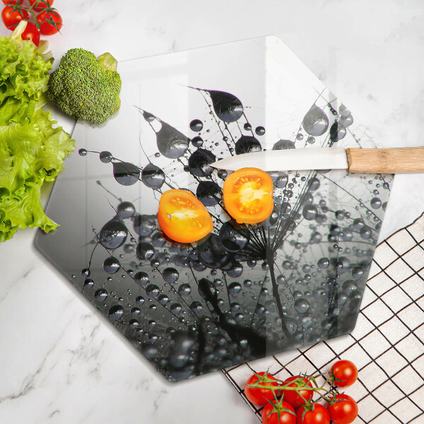 Deska szklana do kuchni Dmuchawce i rosa