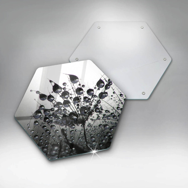 Deska szklana do kuchni Dmuchawce i rosa