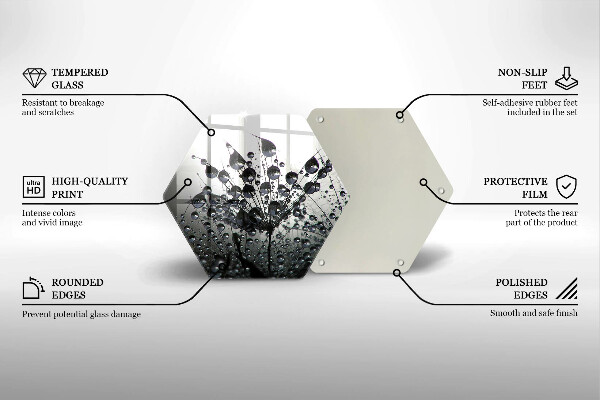 Deska szklana do kuchni Dmuchawce i rosa