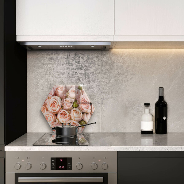 Deska szklana do kuchni Bukiet delikatne róże