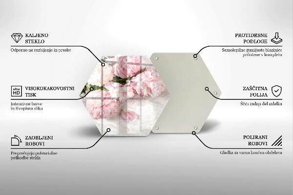 Deska szklana do kuchni Delikatne róże kwiaty