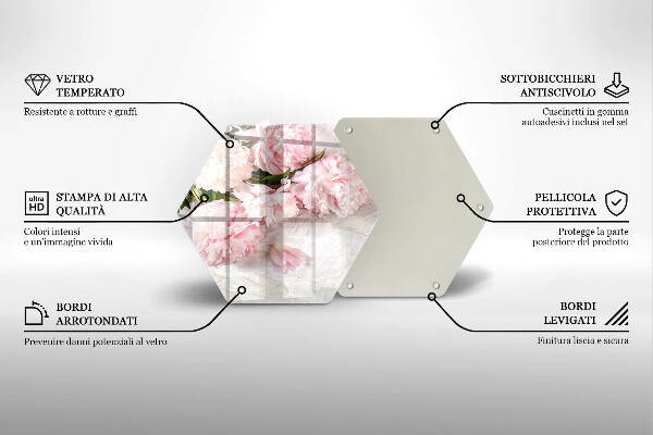 Deska szklana do kuchni Delikatne róże kwiaty