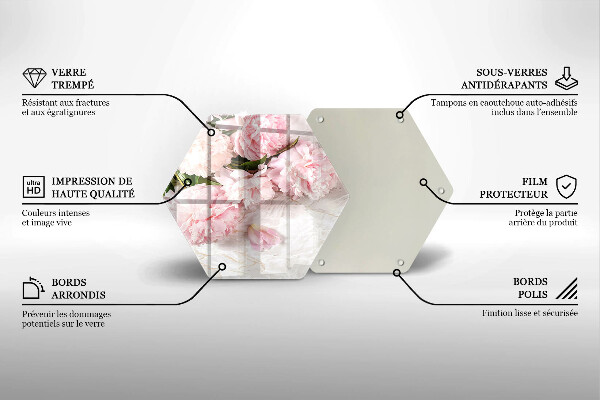 Deska szklana do kuchni Delikatne róże kwiaty