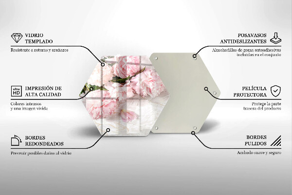 Deska szklana do kuchni Delikatne róże kwiaty