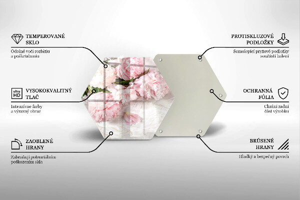 Deska szklana do kuchni Delikatne róże kwiaty