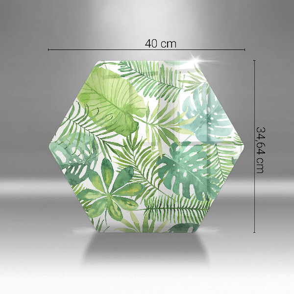 Deska szklana do kuchni Akwarele boho liście