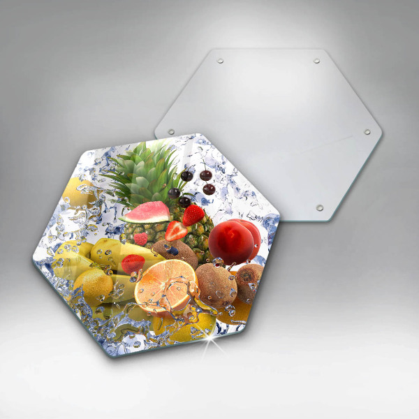 Deska szklana do kuchni Soczyste owoce i woda