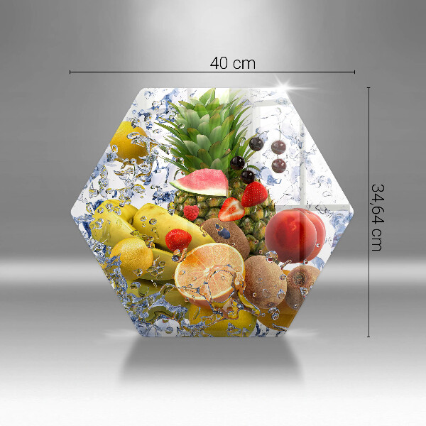 Deska szklana do kuchni Soczyste owoce i woda