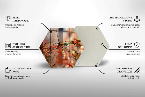 Deska szklana do kuchni Mokry dmuchawiec