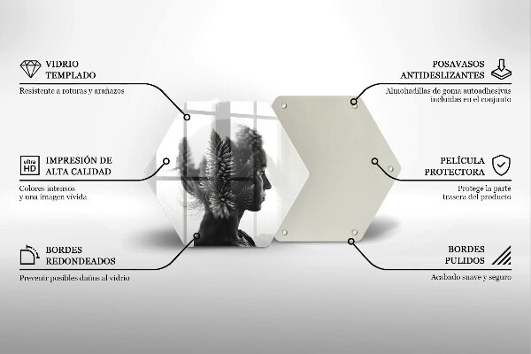 Deska szklana do kuchni Kobieta i las