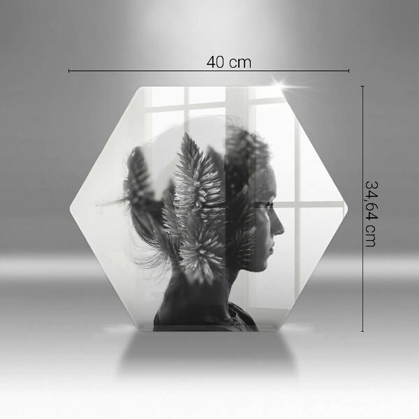 Deska szklana do kuchni Kobieta i las